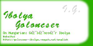 ibolya goloncser business card